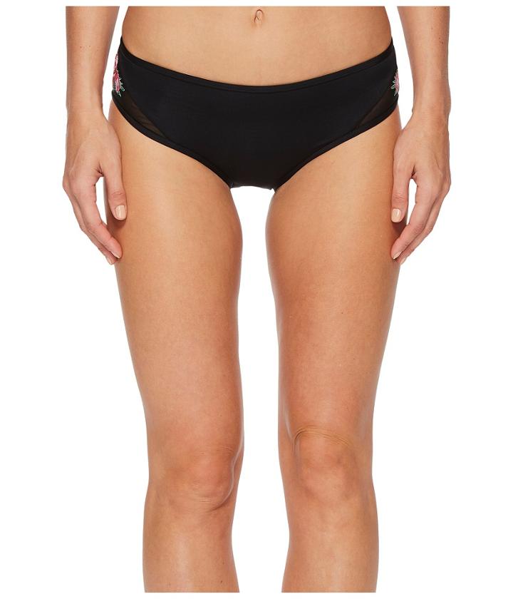 The Bikini Lab Love On Trop Cutout Hipster Bikini Bottom (black) Women's Swimwear