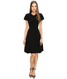 Dsquared2 Short Sleeve A Line Dress (black) Women's Dress