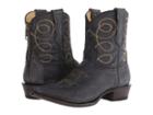 Stetson Abby (black Sanded And Distressed) Women's Zip Boots
