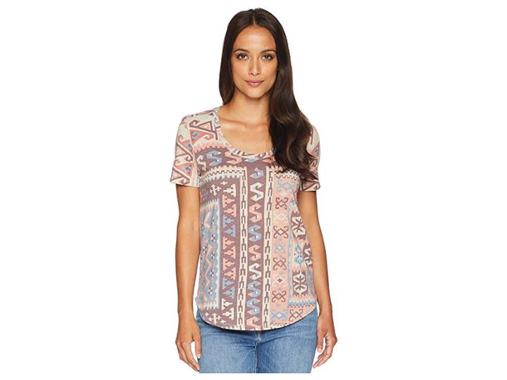Lucky Brand All Over Print Tee (multi) Women's T Shirt