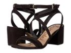 Sam Edelman Sammy (black Kid Suede Leather) Women's Sandals