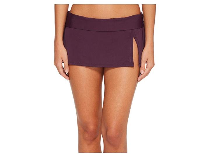 Bleu Rod Beattie Kore Skirted Hipster Bikini Bottom (aubergine) Women's Swimwear