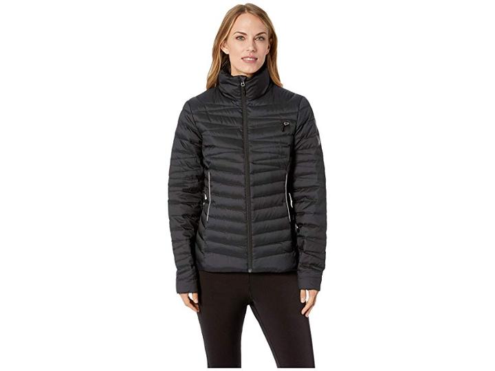Spyder Timeless Down Full Zip Jacket (black/alloy) Women's Coat