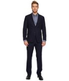 Kenneth Cole Reaction Flatiron Hustle Mini Check Suit (navy) Men's Suits Sets