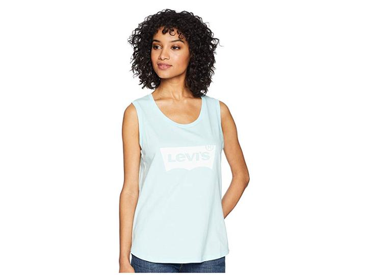 Levi's(r) Womens The Muscle Tank Top (batwing Tank Iced Aqua) Women's Sleeveless