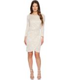 Just Cavalli Jersey Long Sleeve Snake Jacquard Print Dress (white) Women's Dress