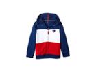 Tommy Hilfiger Kids Color Block Hoodie (big Kids) (flag Blue) Girl's Sweatshirt