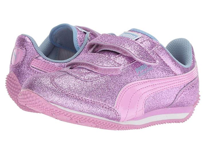 Puma Kids Whirlwind Glitz V (little Kid/big Kid) (orchid/cerulean/puma White) Girls Shoes