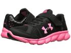 Under Armour Kids Ua Gps Assert 6 Ac (little Kid) (black/mojo Pink/mojo Pink) Girls Shoes