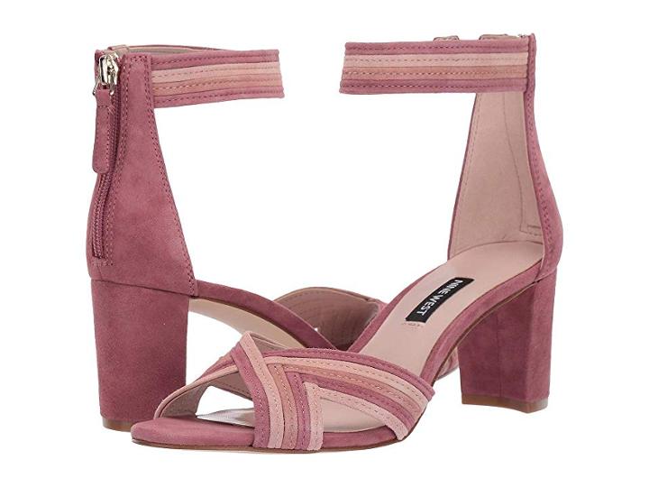 Nine West Pearl Heeled Sandal (peony/modern Pink/dusty Coral) Women's Shoes
