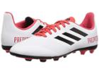 Adidas Kids Predator 18.4 Fg (little Kid/big Kid) (white/black/real Coral) Kids Shoes