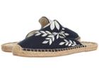 Soludos Embroidered Floral Mule (midnight/ivory) Women's Clog/mule Shoes