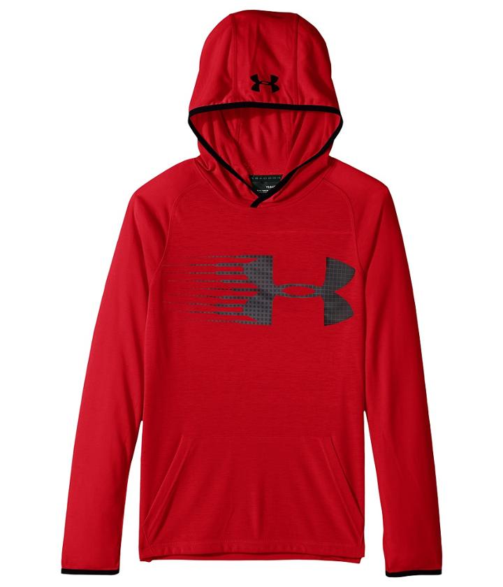 Under Armour Kids Threadborne Hoodie (big Kids) (red/black/black) Boy's Sweatshirt