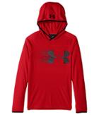 Under Armour Kids Threadborne Hoodie (big Kids) (red/black/black) Boy's Sweatshirt
