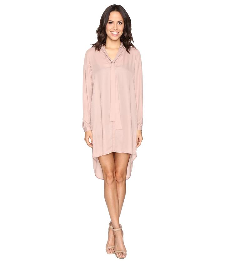 Brigitte Bailey Kali Shirtdress With Back Button Detail (taupe) Women's Dress