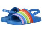 Mini Melissa Mini Beach Slide Sandal Rainbow (toddler/little Kid) (blue Colorful) Girl's Shoes