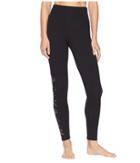 Yummie Signature Waistband Leggings Floral Embroidery (black) Women's Casual Pants