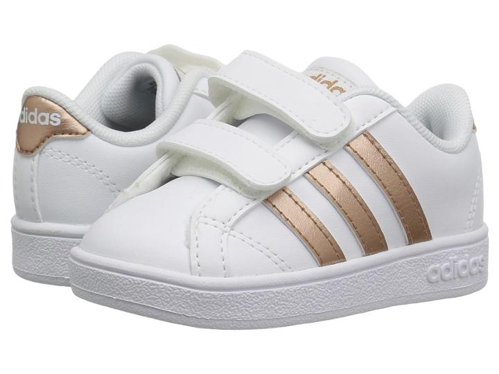 Adidas Kids Baseline Cmf (infant/toddler) (footwear White/copper Metallic/core Black) Kids Shoes