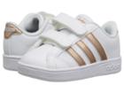 Adidas Kids Baseline Cmf (infant/toddler) (footwear White/copper Metallic/core Black) Kids Shoes