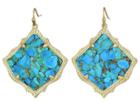 Kendra Scott Kirsten Earrings (gold/bronze Veined Turquoise Magnesite) Earring