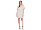 American Rose Pineapple Print Off The Shoulder Dress (ivory/yellow) Women's Dress