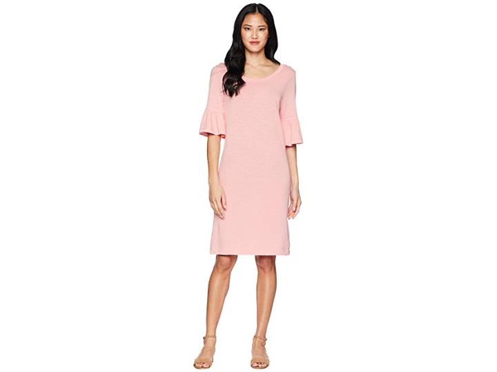 Splendid Heavy Slub Ruffle Sleeve Dress (vintage Cactus Flower) Women's Dress