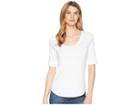 Lilla P 3/4 Sleeve Scoop Neck (white) Women's Clothing