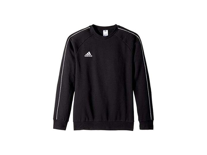Adidas Kids Core 18 Sweatshirt Top (little Kids/big Kids) (black/white) Boy's Sweatshirt