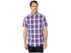 Chaps Easy-care Short-sleeve Sport Shirt (purple) Men's Clothing