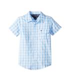 Tommy Hilfiger Kids Short Sleeve Ryan Yarn-dye Plaid Shirt (big Kids) (placid Blue) Boy's Clothing