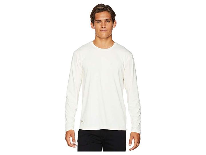 Brixton Trek Long Sleeve Knit (off-white) Men's Clothing