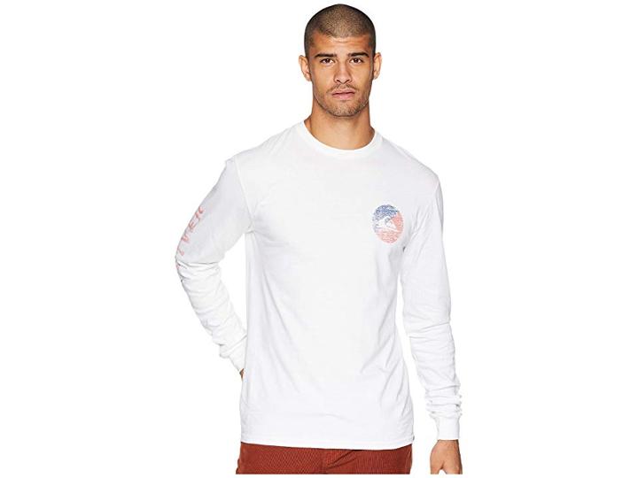 Quiksilver Shook Up Long Sleeve Tee (white) Men's Long Sleeve Pullover