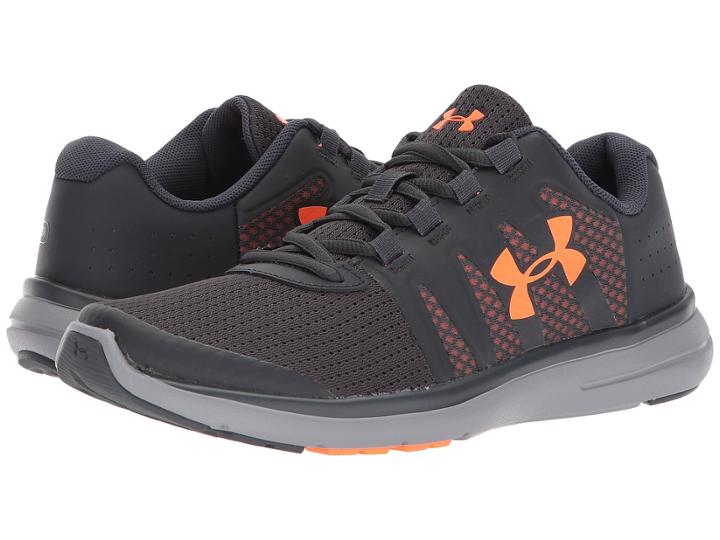 Under Armour Kids Ua Bgs Micro G Fuel Rn 2 (big Kid) (stealth Gray/blaze Orange) Boys Shoes