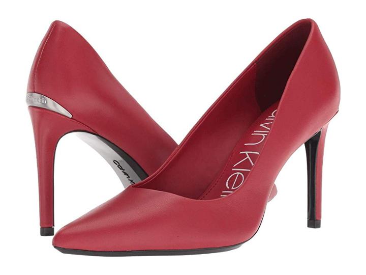 Calvin Klein Ronna (crimson Red Nappa) High Heels