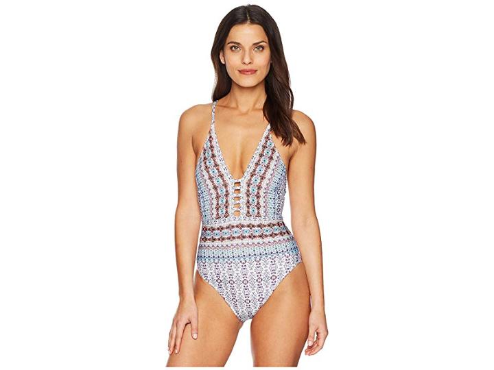 La Blanca Sorrento Plunge One-piece (multicolor) Women's Swimsuits One Piece