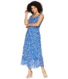 Nine West Multi Tier Maxi Dress (royal Blue/ivory Multi) Women's Dress