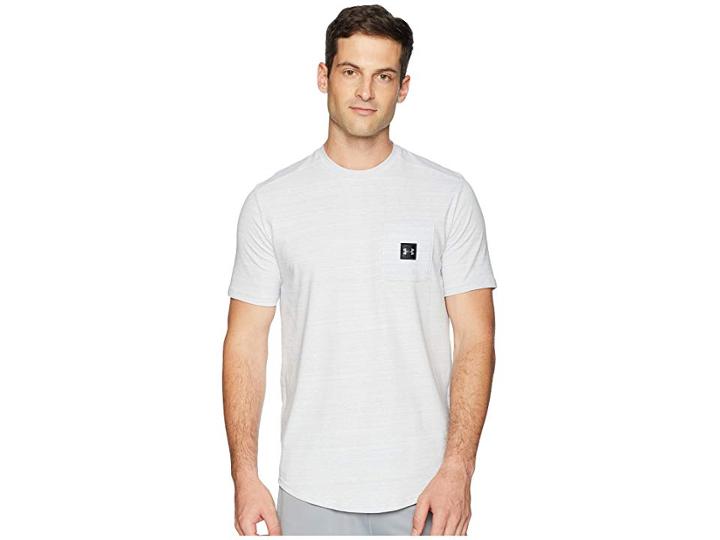 Under Armour Sportstyle Pocket Tee (white/black) Men's T Shirt