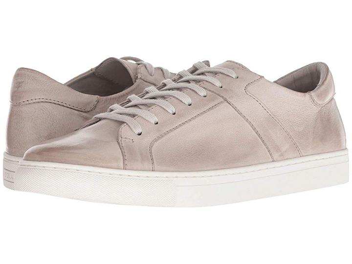 Trask Aaron (light Gray Italian Calfskin) Men's Flat Shoes