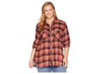 Columbia Plus Size Always Adventuretm Long Sleeve Shirt (rose Dust Plaid) Women's Long Sleeve Button Up