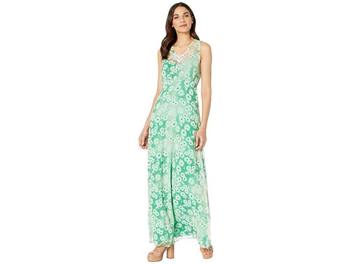 Juicy Couture Washed Daisy Sleeveless Maxi Dress (botanical Washed) Women's Dress