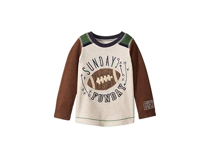 Mud Pie Football Long Sleeve Raglan T-shirt (infant/toddler) (brown) Boy's T Shirt