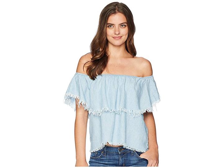 Show Me Your Mumu Chiquita Top (light Chambray) Women's Blouse