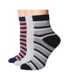 Sperry Rugby Stripe W/ Twist Ankle Sock (navy Marl Assorted) Women's No Show Socks Shoes