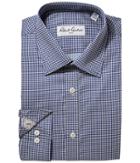 Robert Graham Diamond Two-tone Dress Shirt (navy) Men's Clothing