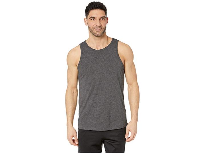 Asics Tech Tank (charcoal Heather) Men's Clothing
