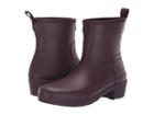 Hunter Refined Low Heel Ankle Biker Rain Boots (oxblood) Women's Rain Boots