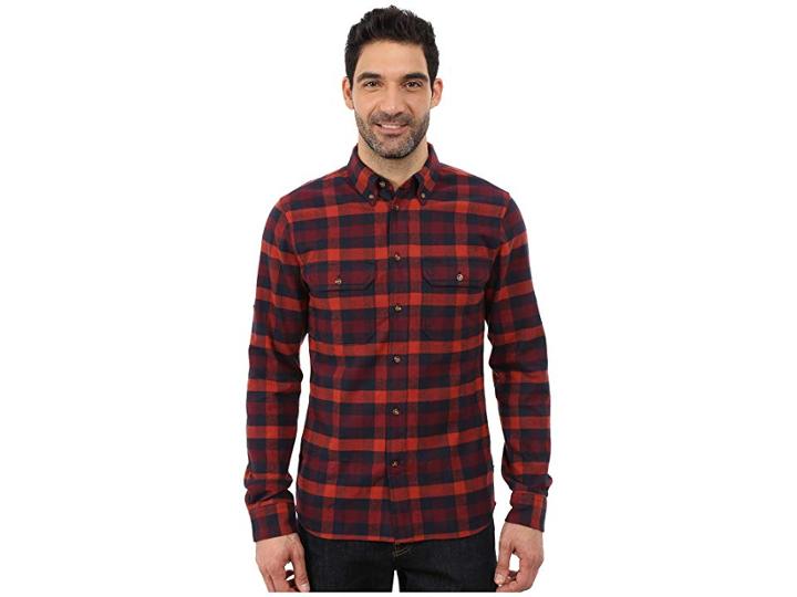 Fjallraven Skog Shirt (navy) Men's Long Sleeve Button Up