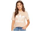Adidas Originals Trefoil Tee (ash Pearl/white) Women's T Shirt
