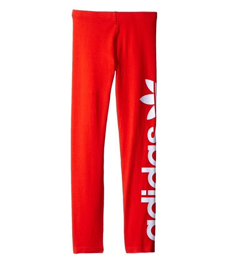 Adidas Originals Kids Leggings (toddler/little Kids/big Kids) (core Red/white) Girl's Casual Pants