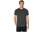 U.s. Polo Assn. Thin Stripe Crew Neck Tee (black) Men's Clothing